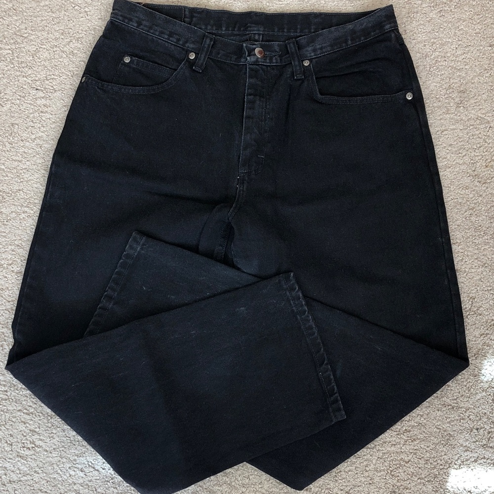 Wrangler Men’s Black Straight Jeans - Picture 6 of 7